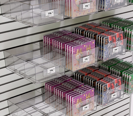 Накопитель универсальный с креплением в экономпанель и разделителями MIDIBOX-EP