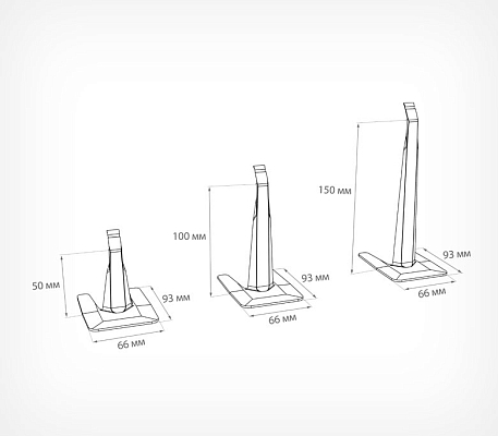 Подставка для кассеты цен PC-STAND, схема, габариты
