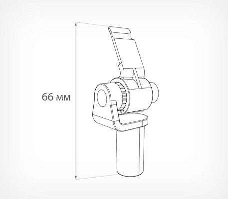 Насадка с держателем для кассет с регулируемым углом наклона PC-T9-CONNECTOR, схема, габариты