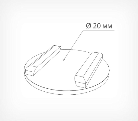 Переходник-держатель табличек и ценникодержателей TAIL ADAPTER, схема, габариты