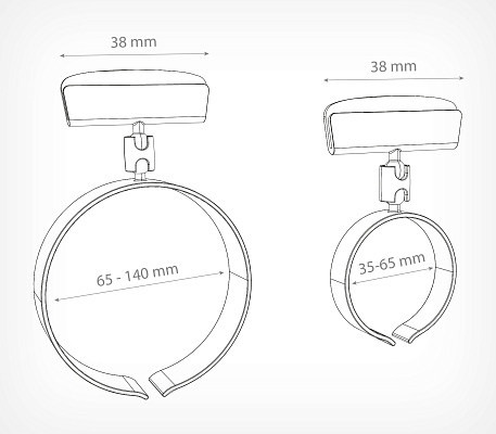 Держатель ценника на колбасу RING-CLIP, схема, габариты