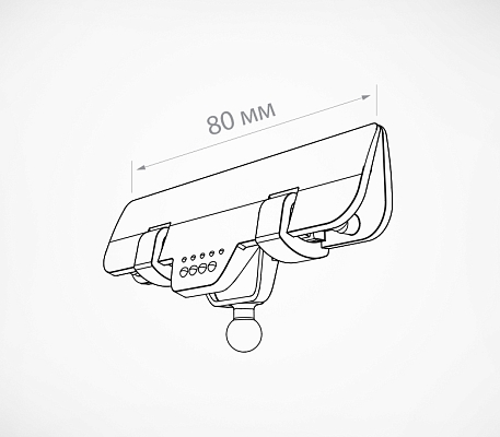 Зажим широкий для шарнирного ценникодержателя CARDCLAMP-VL, схема, габариты