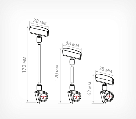 Ценникодержатель-улитка на край ROLL-CLIP-L, схема, габариты